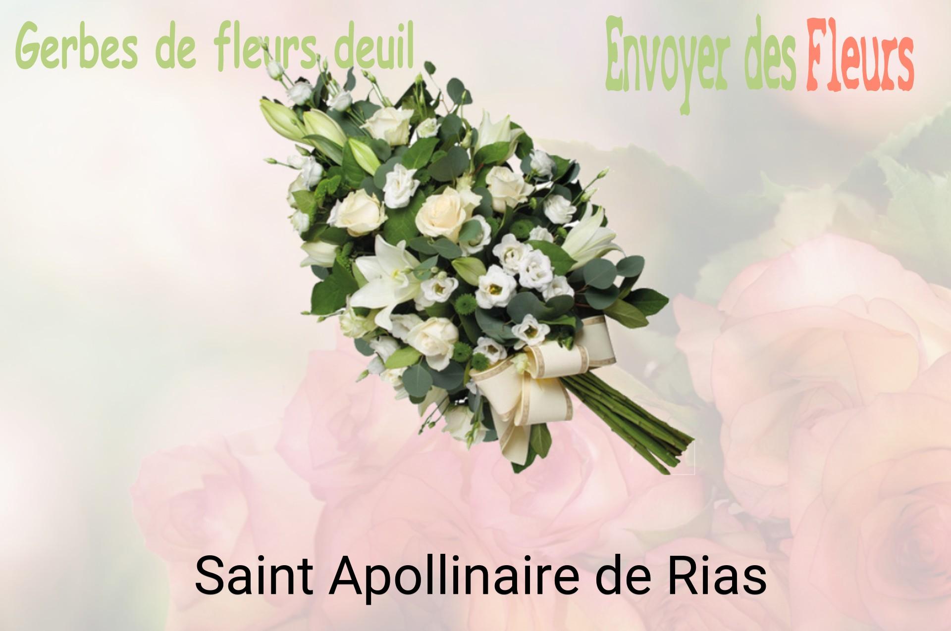 Gerbe de fleurs de deuil livrée à Saint-Apollinaire-de-Rias